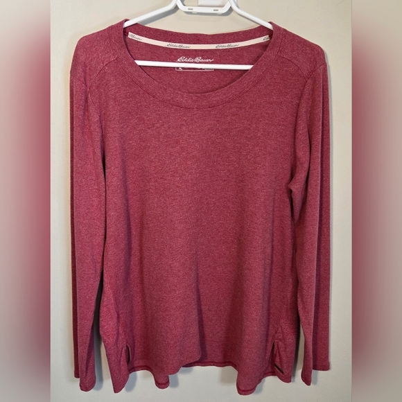 ⭐️Eddie Bauer Maroon Long Sleeve Top Womans Size XL - Picture 1 of 4